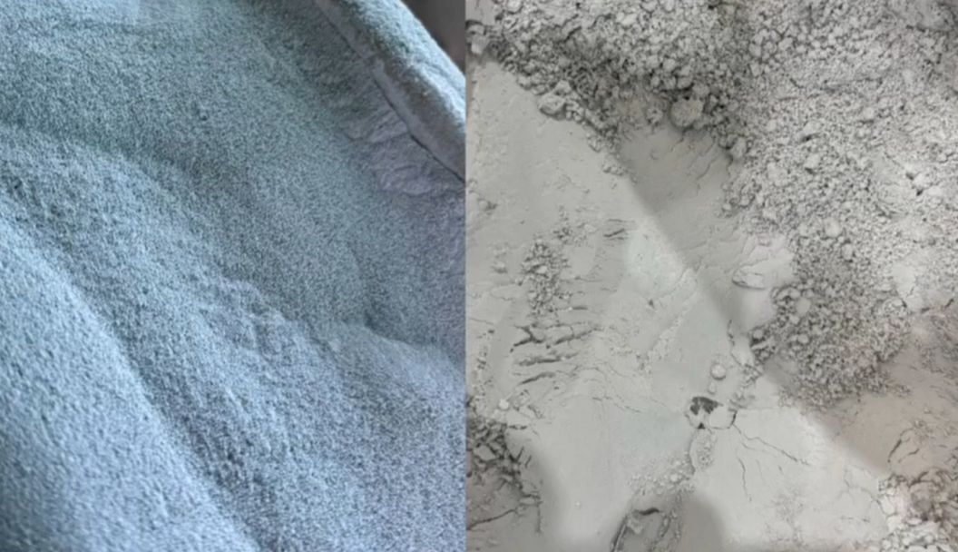 Residuos de plástico y goma molidos después del fresado